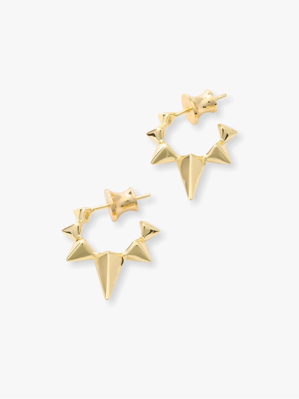 MELINDA MARIA | Gabriella Spiked Hoops - Gold